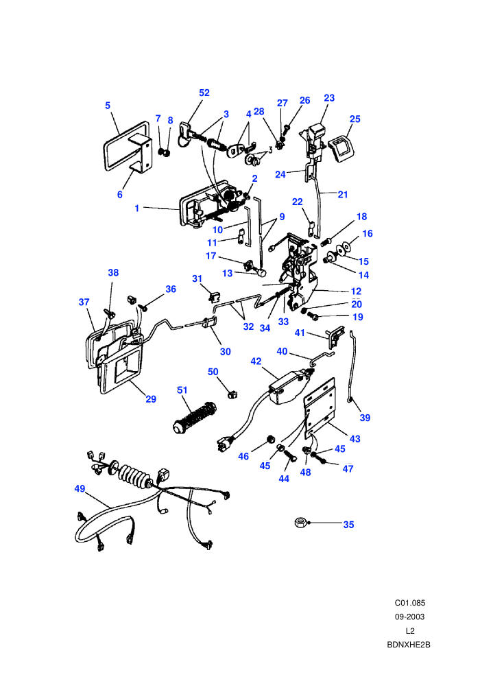 Door Locks Front - Non Heated (4 Door Station Wagon)