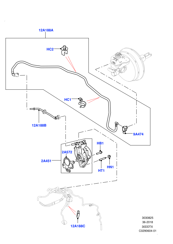 Vacuum Control And Air Injection (3.0 V6 Diesel,8 Speed Auto Trans ZF 8HP70 4WD,LHD)(Nitra Plant Build)((V)FROMK2000001)