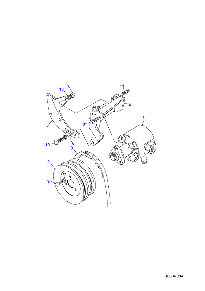 Power Steering Pump V Belt Drive (V8 EFI Petrol,With Power Steering)