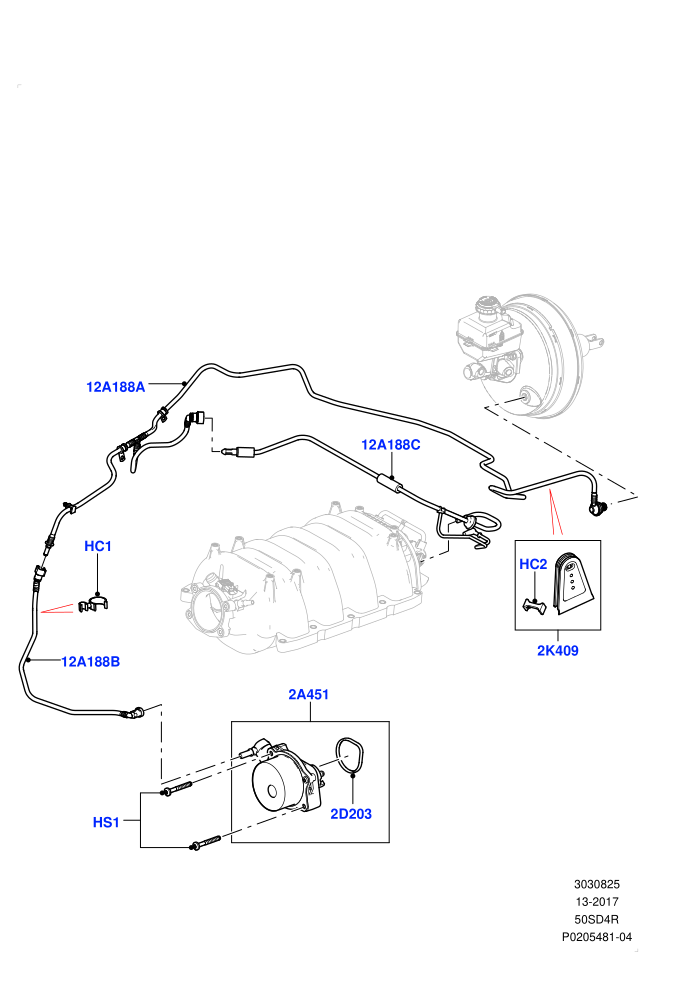 Vacuum Control And Air Injection (5.0L OHC SGDI NA V8 Petrol - AJ133)((V)FROMAA000001)