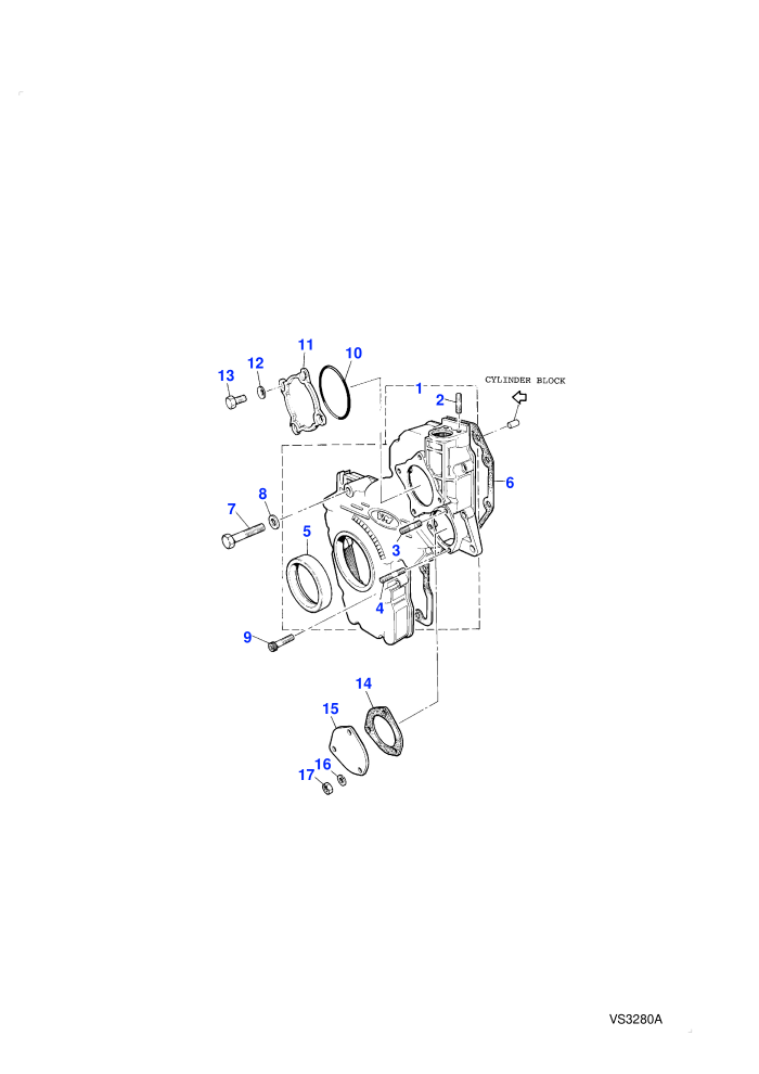 Front Cover (2.4L 4 Cyl VM Turbo Diesel)
