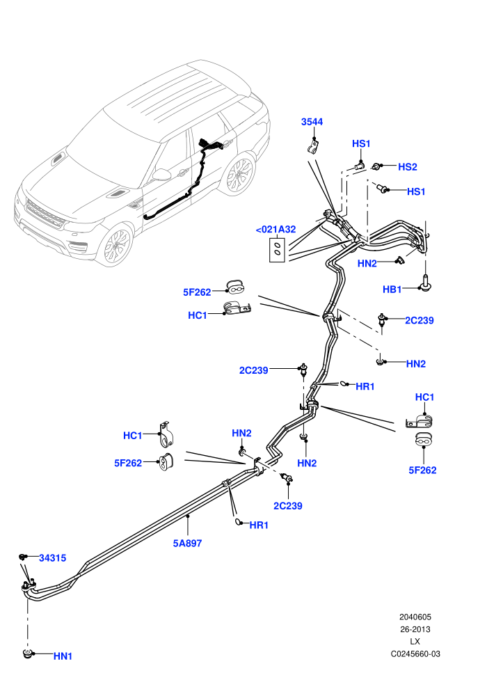 Active Anti-Roll Bar System (With ACE Suspension)(ARC Pipes,Rear)((V)TOJA999999)