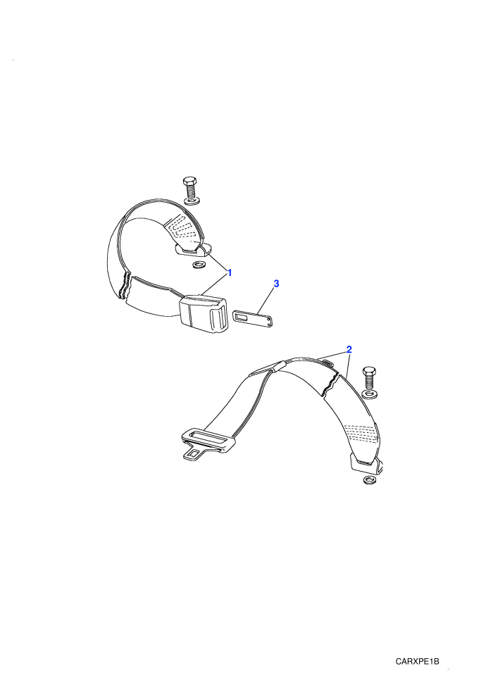 Rear Seat Belt-Inward Facing