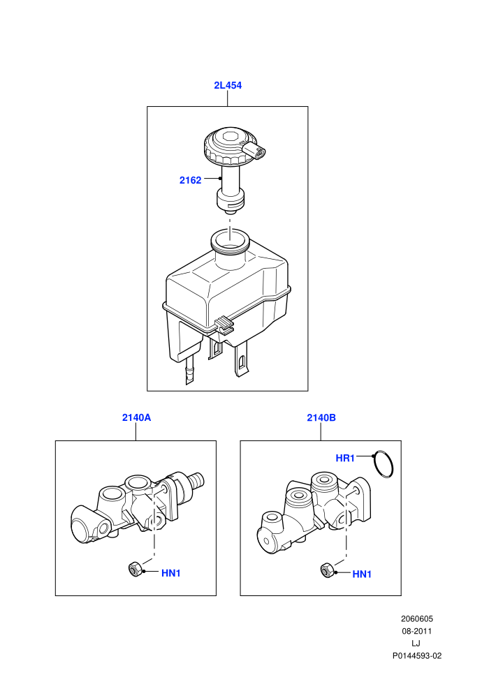 Master Cylinder - Brake System ((V)TO9A999999 (V)FROM6A000001)