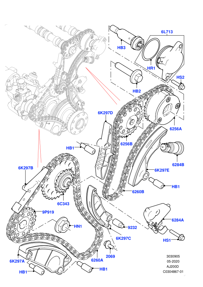 Timing Gear (2.0L AJ20D4 Diesel Mid PTA,Itatiaia (Brazil))((V)FROMLT000001)