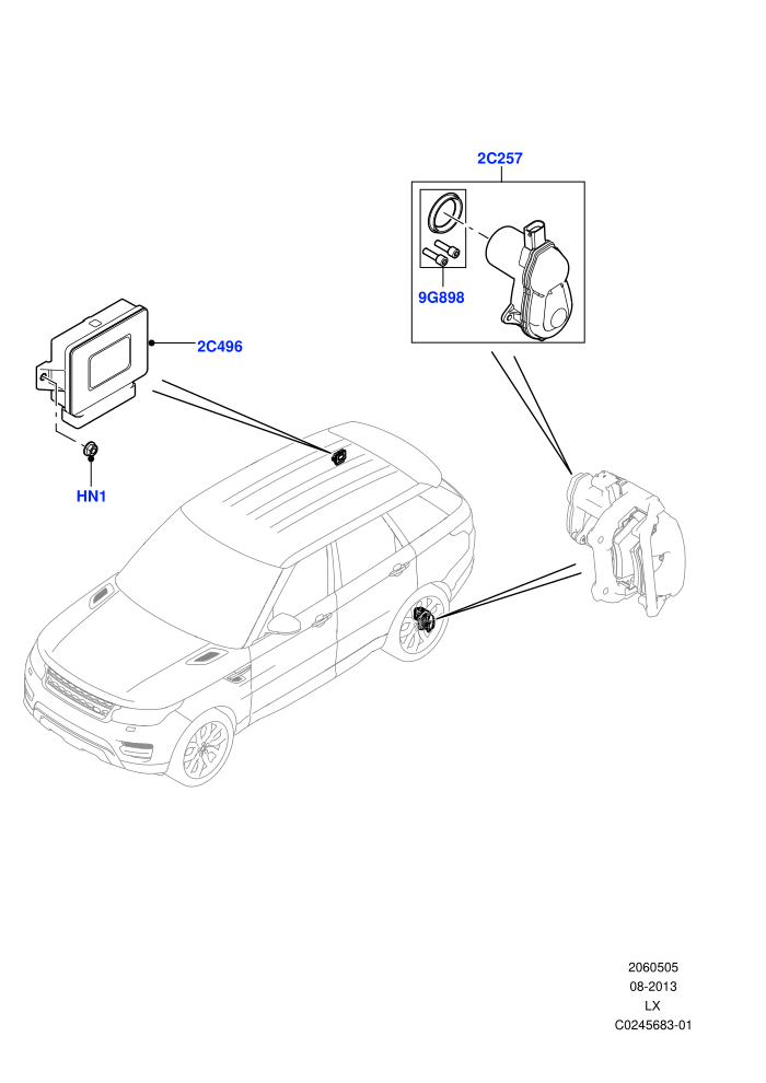 Parking Brake (Electric Parking Brake Actuator And Cables)