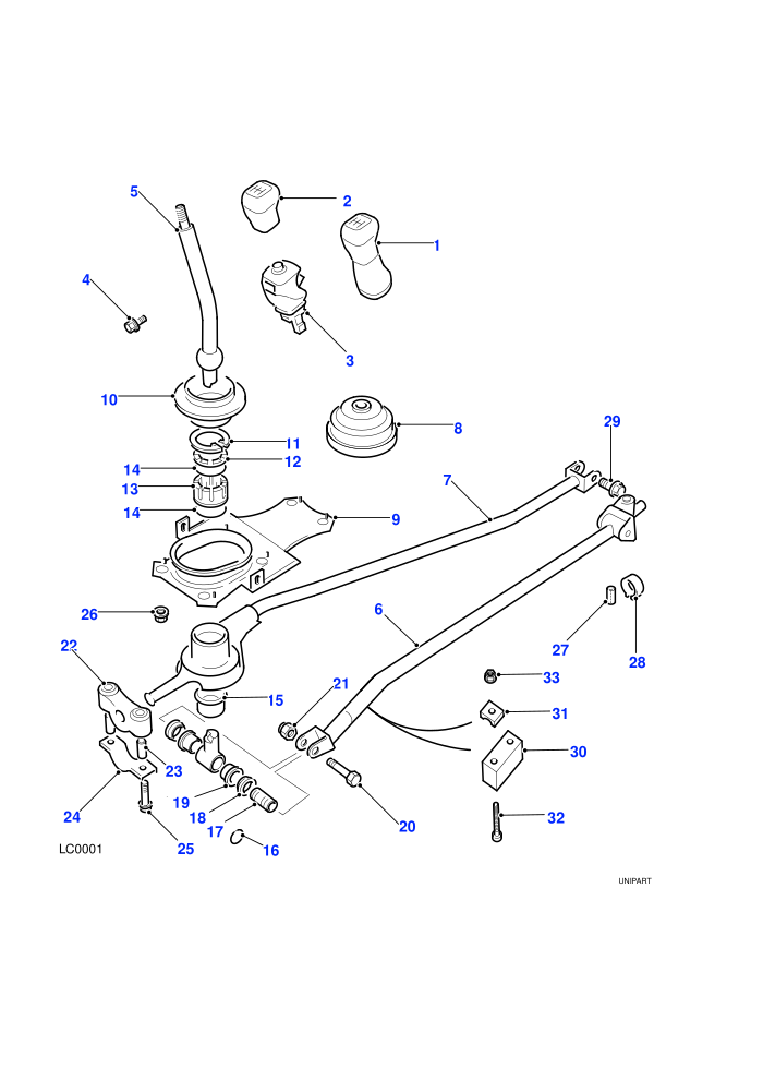 Selector Mechanism External (1.8 K16 Petrol,2.0L I4 8V TCIE,Manual Transmission)