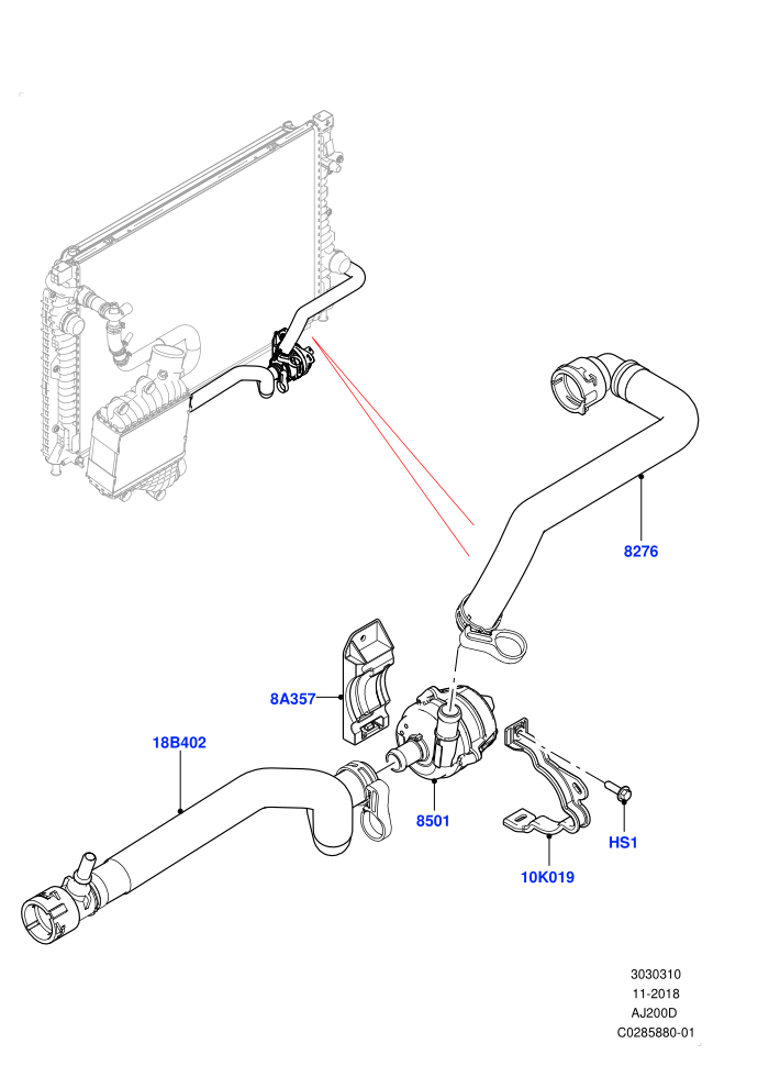 Water Pump (2.0L I4 DSL HIGH DOHC AJ200,Itatiaia (Brazil))(Auxiliary Unit)((V)FROMJT000001)