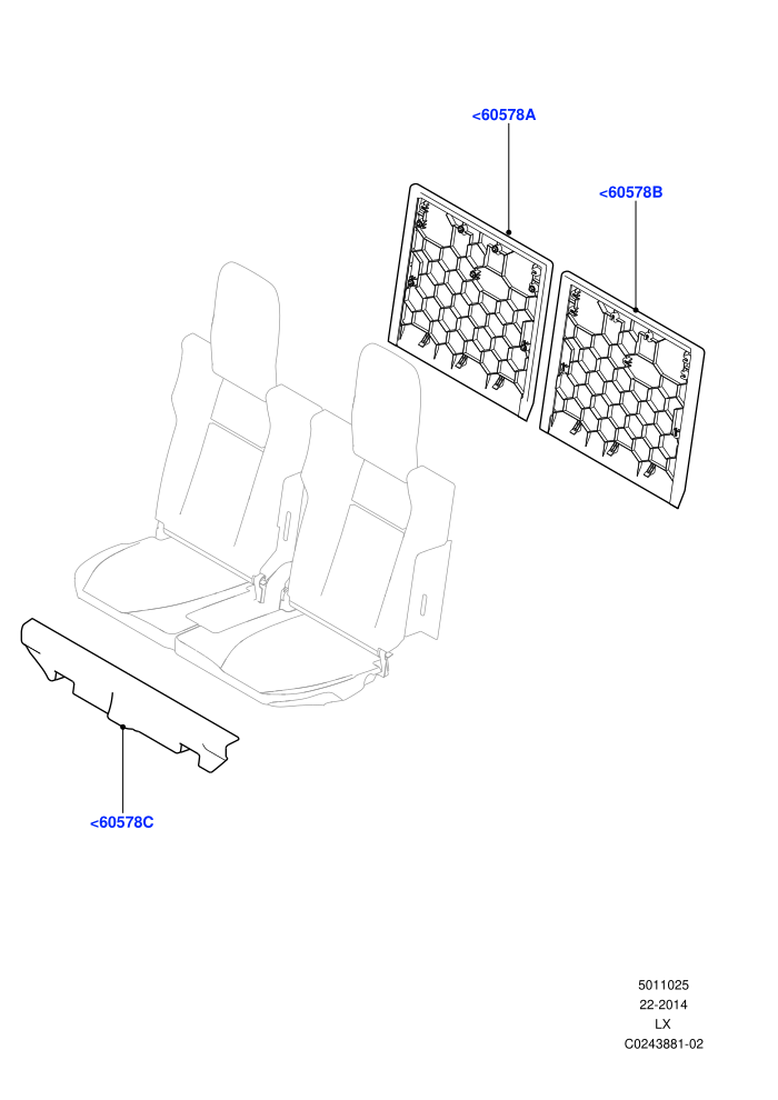 Rear Seat Back (With 7 Seat Configuration)(Row 3)