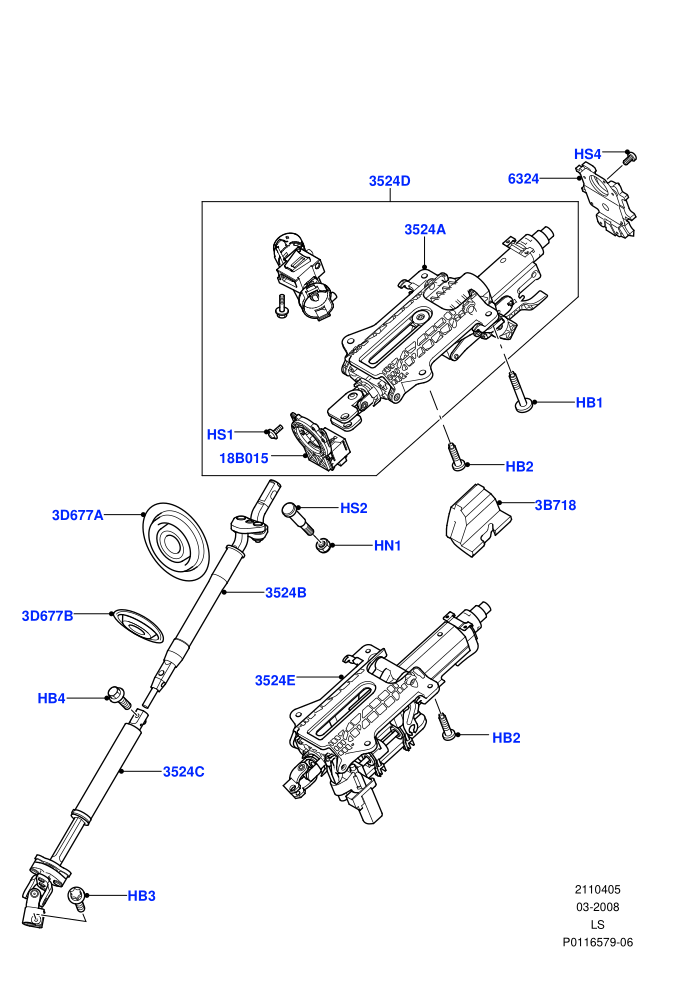 Steering Column ((V)TO9A999999)
