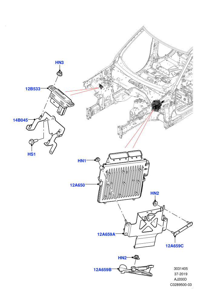 Engine Modules And Sensors (2.0L I4 DSL HIGH DOHC AJ200,2.0L I4 DSL MID DOHC AJ200)(Nitra Plant Build)((V)FROMK2000001)