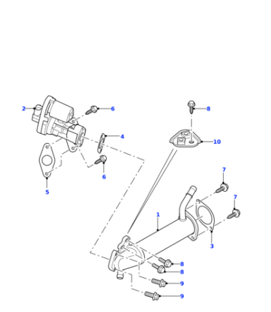LR004476 LAND ROVER Прокладка клапана EGR DEF110