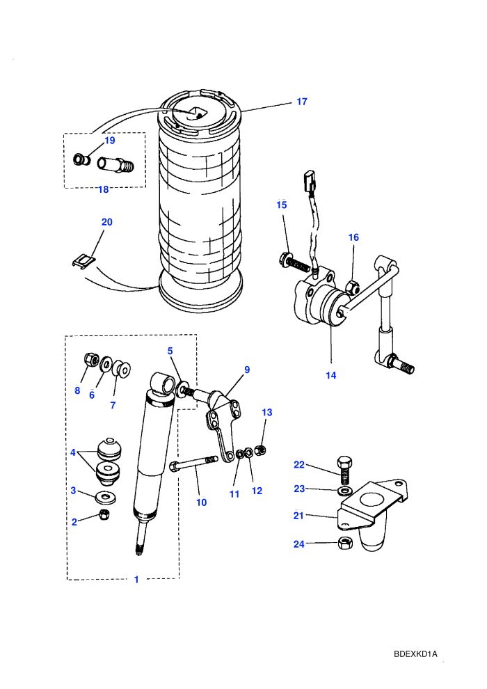 Air Springs & Dampers-Rear (With Air Suspension)