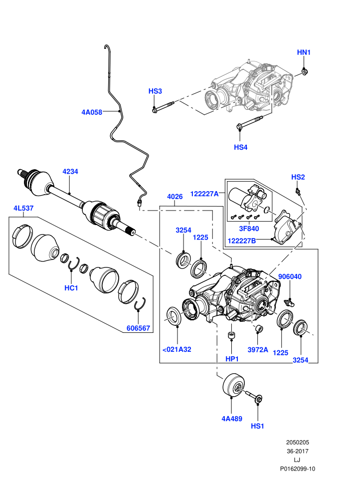 Rear Axle ((V)TO9A999999 (V)FROM7A000001)