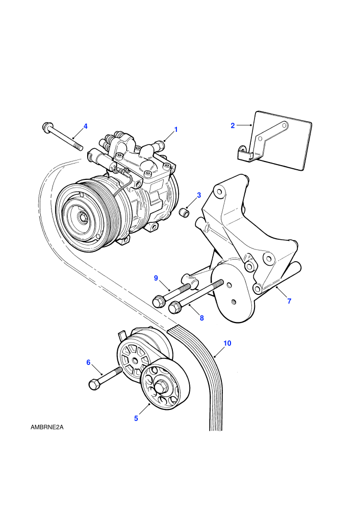 Air Conditioning Compressor (4.0L V8 L/R EFI Petrol,With Air Conditioning)