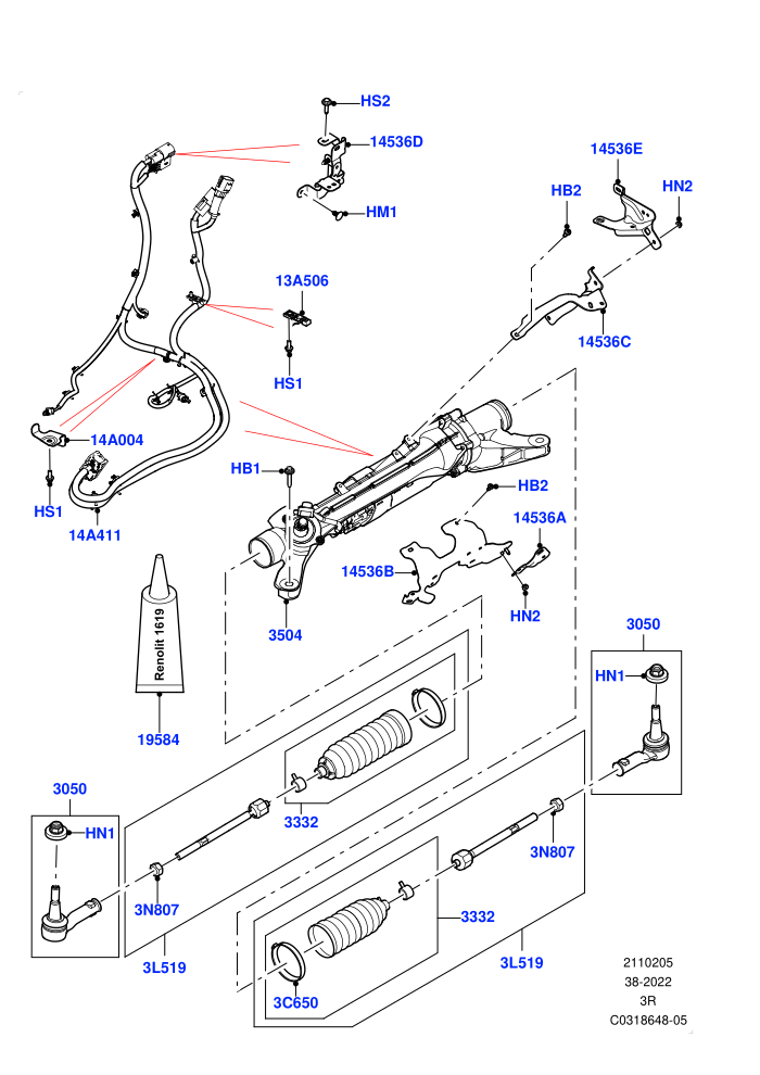 Steering Gear (LHD)(Front)