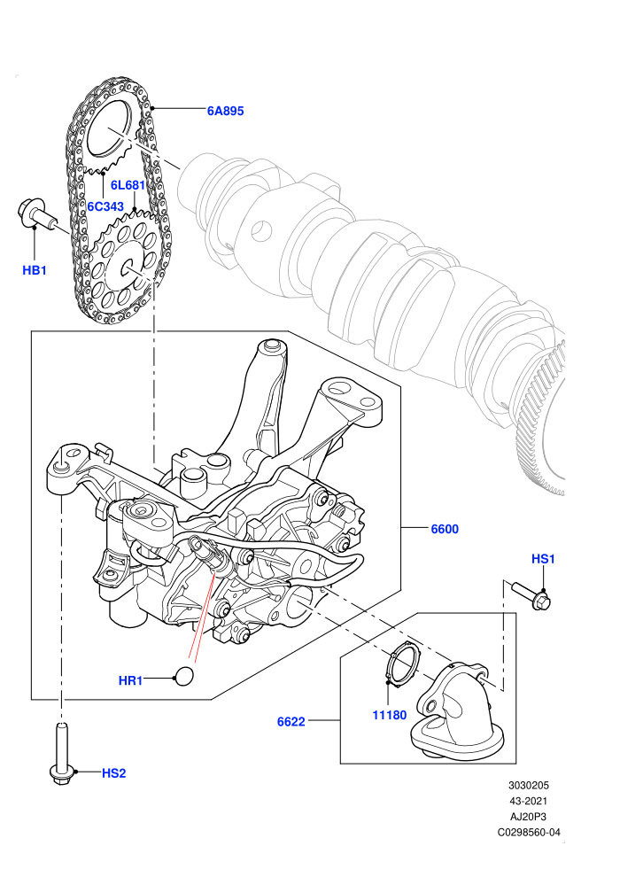 Oil Pump (1.5L AJ20P3 Petrol High PHEV,Changsu (China))