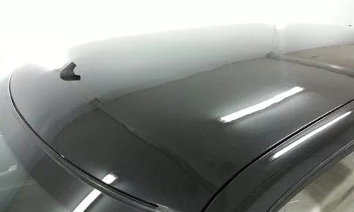 Результат кузовного ремонта крыши автомобиля